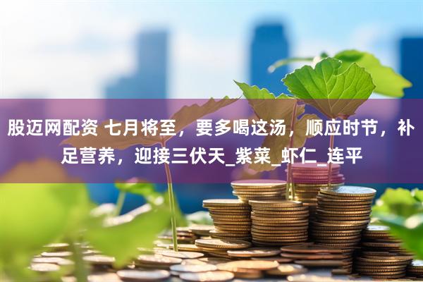 股迈网配资 七月将至，要多喝这汤，顺应时节，补足营养，迎接三伏天_紫菜_虾仁_连平