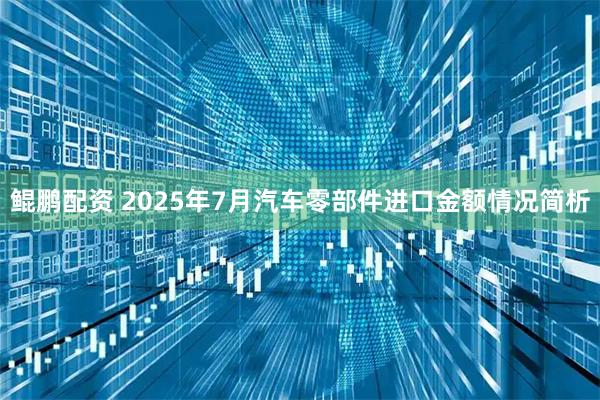 鲲鹏配资 2025年7月汽车零部件进口金额情况简析